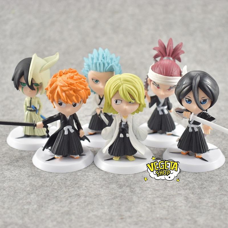 Mô hình Bleach - Set 6 Bleach Kurosaki Ichigo Kuchiki Rukia Inoue Orihime Sado Yasutora Ishida Uryu Bount Kariya Jin 7cm