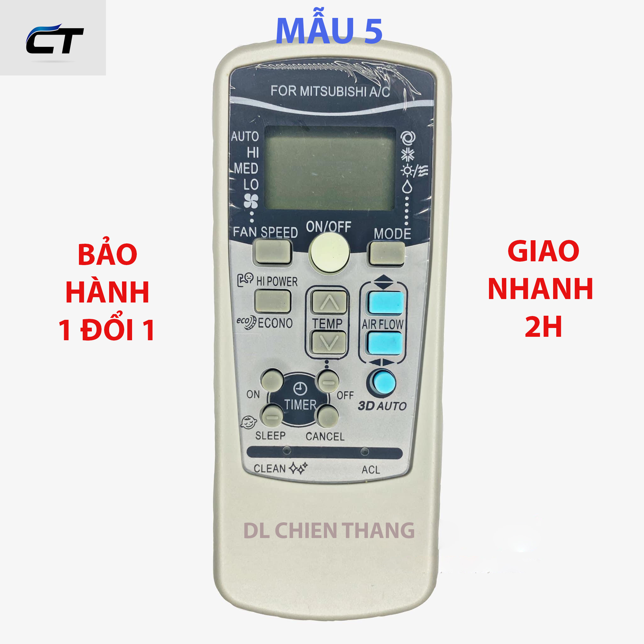 Hình ảnh Remote Điều Khiển Dành Cho Máy Lạnh, Máy Điều Hòa Mitsubishi RKX502A001