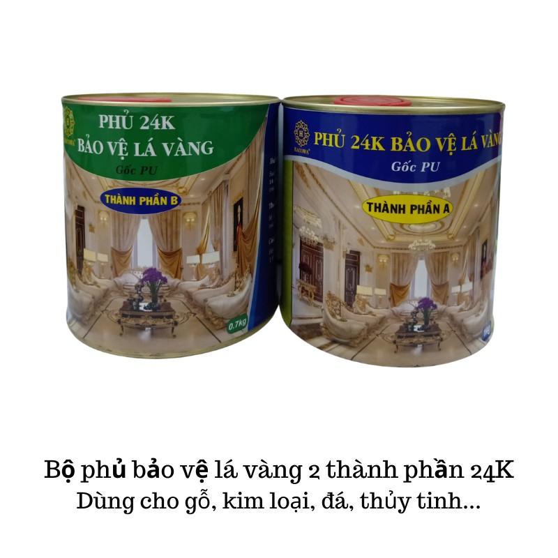 Phủ 24K bảo vệ lá vàng chống xước cao, giữ màu lá vàng, tăng độ bền của lá vàng công nghiệp