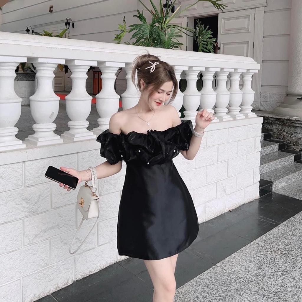 Đầm Trễ Vai Bèo Đính Ngọc - YUME Y0615