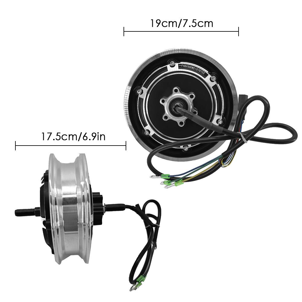 10 '' Động cơ trung tâm xe tay ga điện 48V 500W DISCL không chổi than Hub Motor E Bike Motor thay thế cho máy quay điện tử Kugoo M4 / M4 Pro E Color: motor wheel