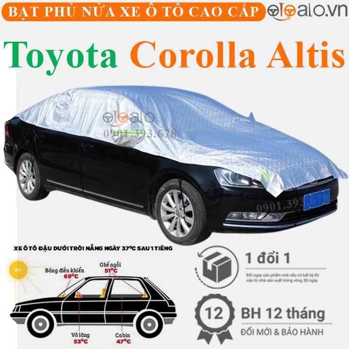 Bạt trùm phủ nửa nóc xe Toyota Corolla Altis cải dù 3 lớp cao cấp BPNX - OTOALO