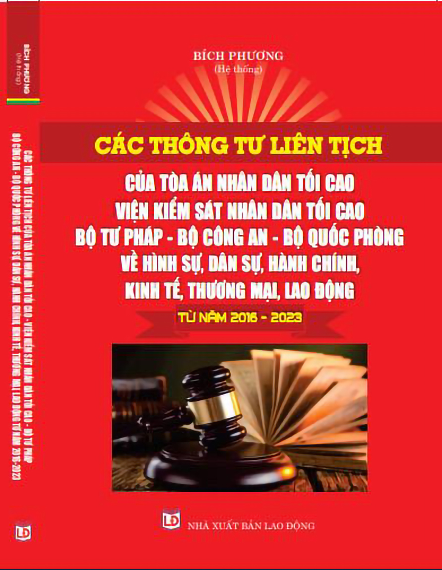 Sách- Các Thông Tư Liên Tịch Của Tòa Án Nhân Dân Tối Cao - Viện Kiểm Sát Nhân Dân Tối Cao - Bộ Tư Pháp - Bộ Công An - Bộ Quốc Phòng