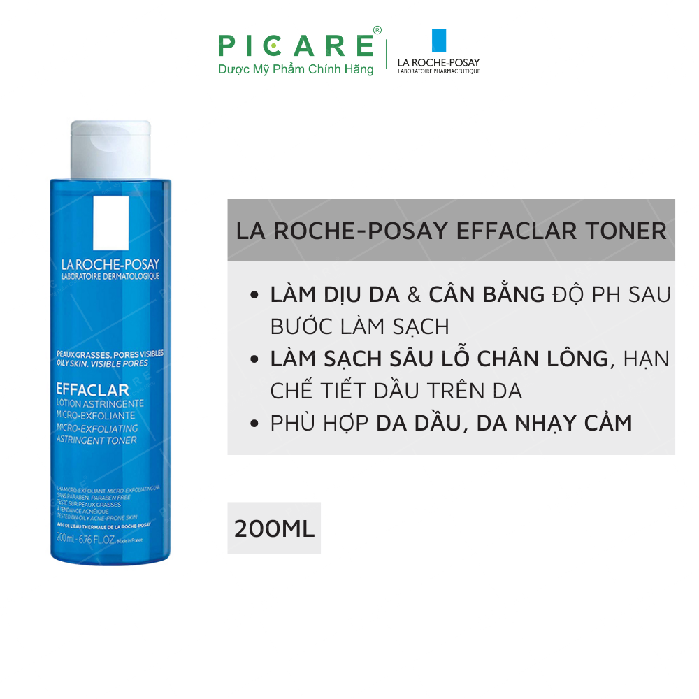 Nước Hoa Hồng Cho Da Mụn La Roche Posay Effaclar Astringent Lotion 200ml