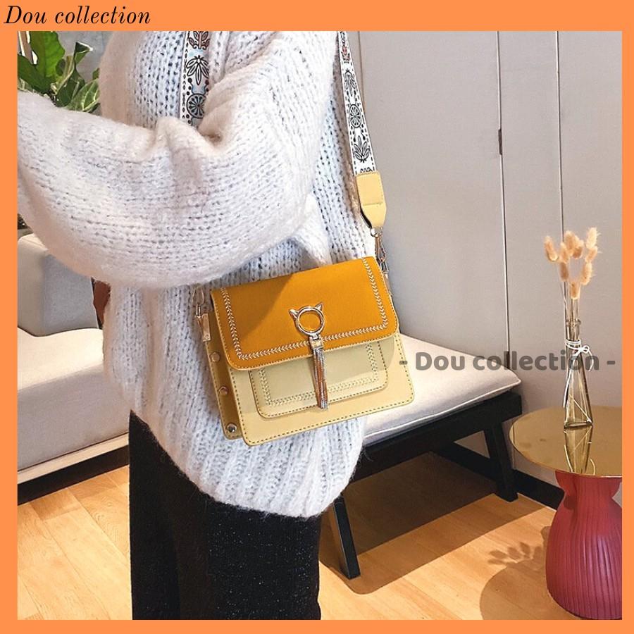 Túi Xách Nữ Chất Liệu Nhung Mịn Đính Hình Mèo Kim Loại Dễ Thương - Mã XT044