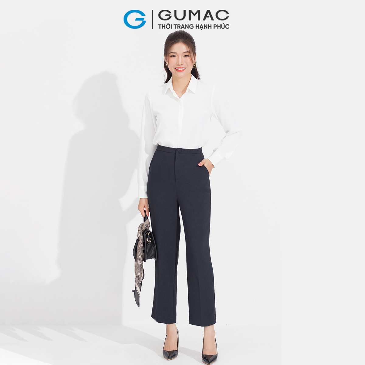 Quần ống suông túi xéo GUMAC QD05074