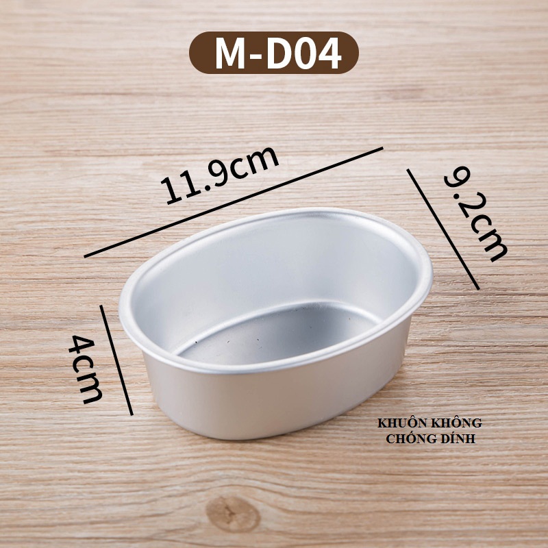 Khuôn nướng bánh kiểu dáng Oval nhôm đúc
