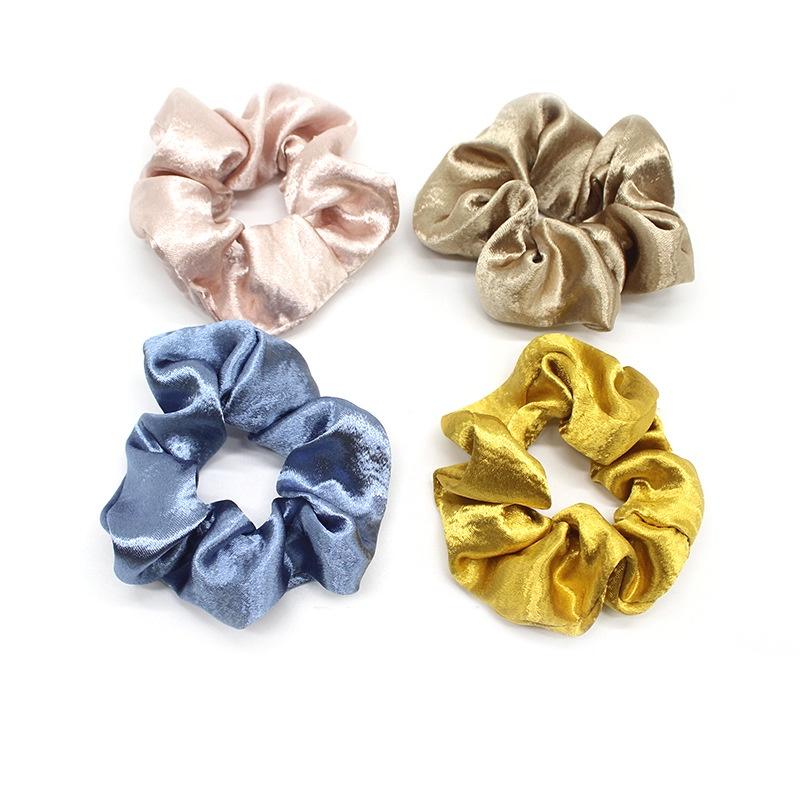 Scrunchies lụa cột tóc màu pastel trơn cao cấp iLita - Dây buộc tóc scrunchie set dễ thương sang trọng