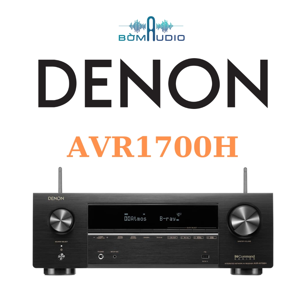 Amply đa kênh DENON AVR1700H/Hàng chính hãng NEW 100%/Bảo hành 12 tháng