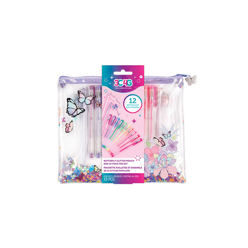 Combo 3C4G Hộp Bút Lấp Lánh, Bút Gel Và Charm Đáng Yêu 12026