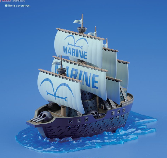 Mô hình lắp ráp tàu Marine Warship One Piece, Luffy, zoro + tặng hình xăm Pokemon