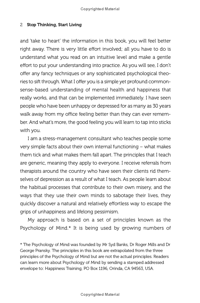 Sách ngoại văn: Stop Thinking, Start Living: Discover Lifelong Happiness (Book Artwork May Vary)