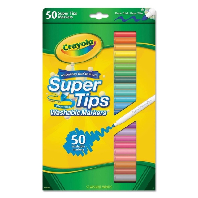 BÚT LÔNG TÔ MÀU NÉT MẢNH &amp; DÀY CRAYOLA 50 CÂY