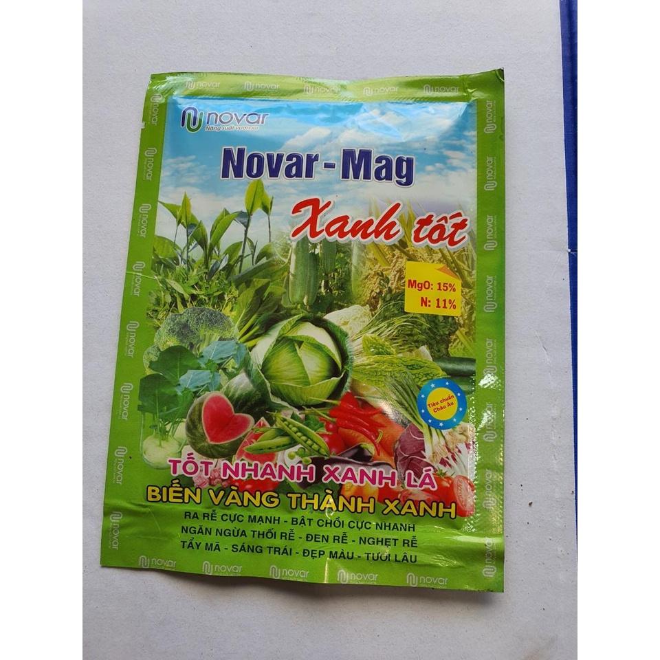 10 GÓI PHÂN BÓN NOVAR-MAG GÓI 50G GIÚP BIẾN VÀNG THÀNH XANH