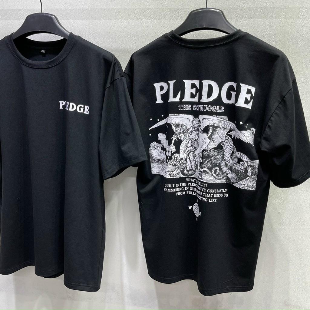 Áo thun PLEDGE TEES vải cotton phong cách unisex tay lỡ || Hany Shop