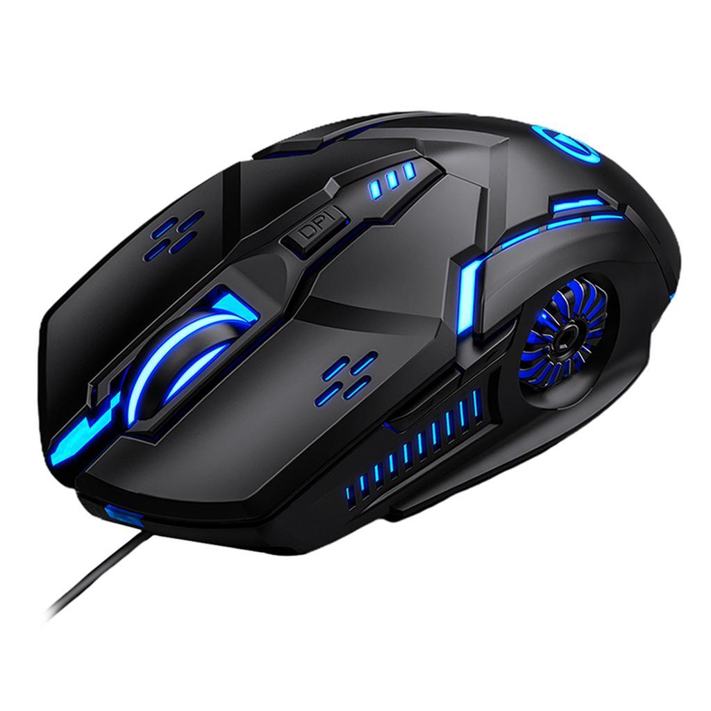 Wired Mouse Six-button Colorful Luminous Gaming Mechanical Mouse White