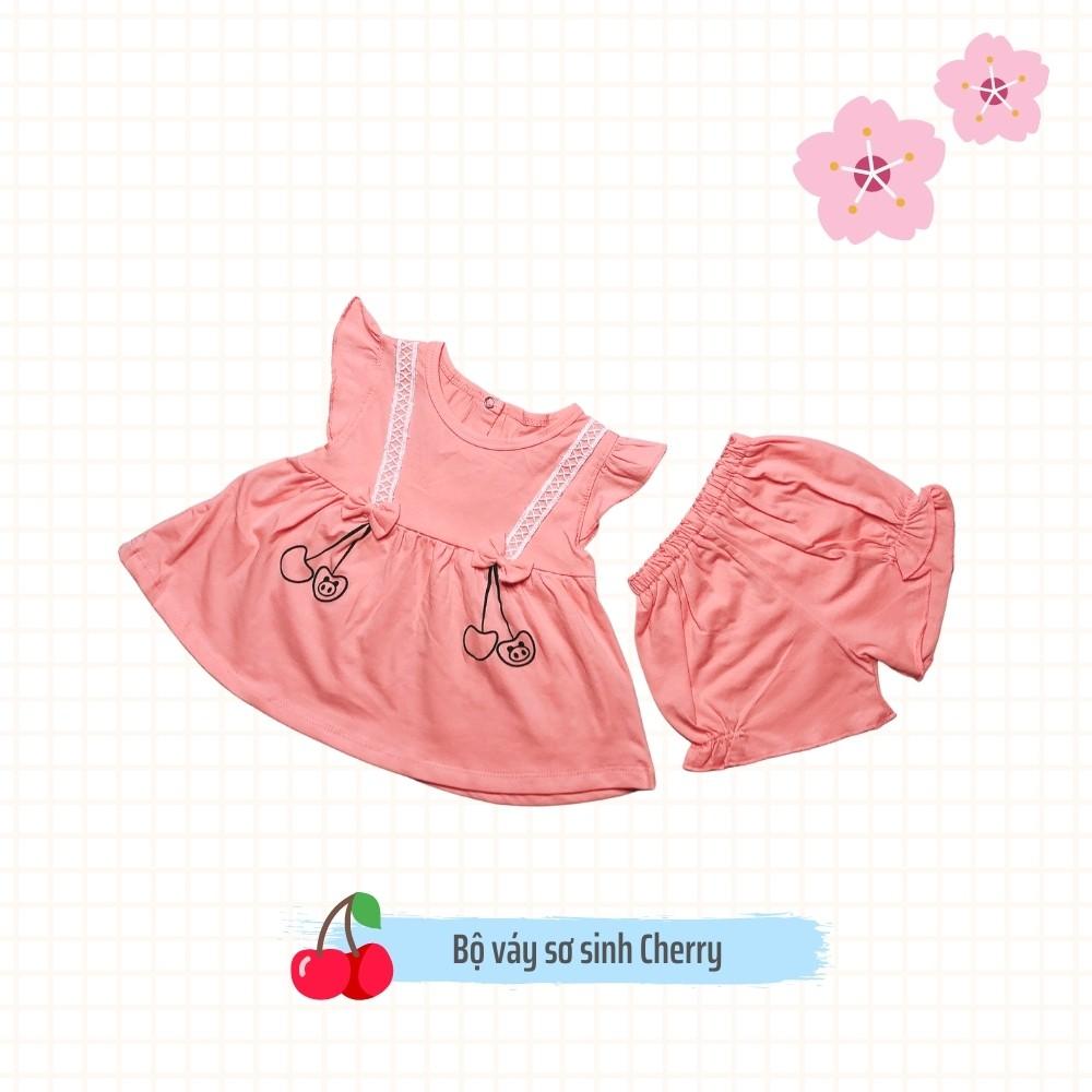 Váy sơ sinh bé gái 0-14 tháng mềm mại thấm hút mồ hôi cotton 100% an toàn làn da nhạy cảm Kidcat shop