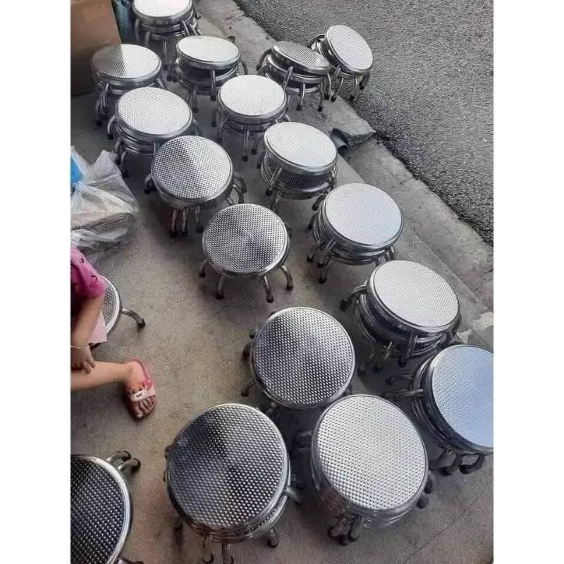 Ghế inox cao 20cm ghế nhặt rau rửa bát