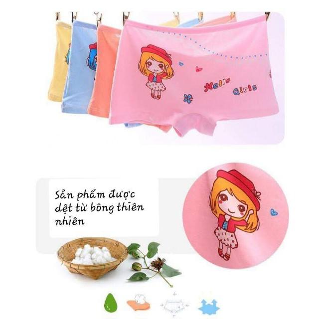 Quần chip đùi bé gái thun cotton siêu đẹp cho bé từ 10 đến 25kg -