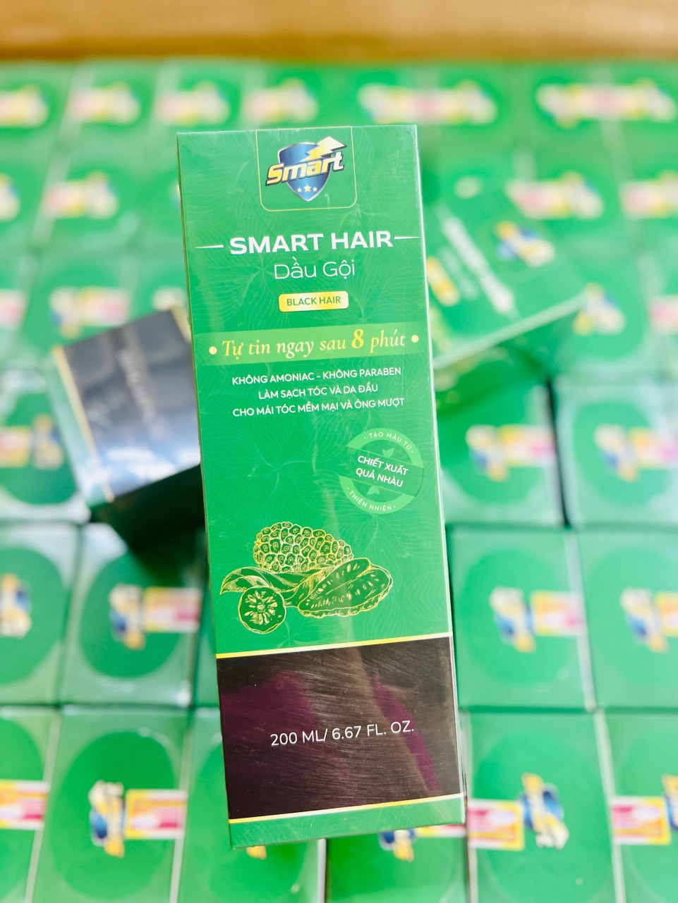 Dầu gội - Nhuộm tóc PHỦ BẠC SMART HAIR - Hai màu Đen và Nâu - Hương thơm dịu nhẹ và màu tự nhiên.