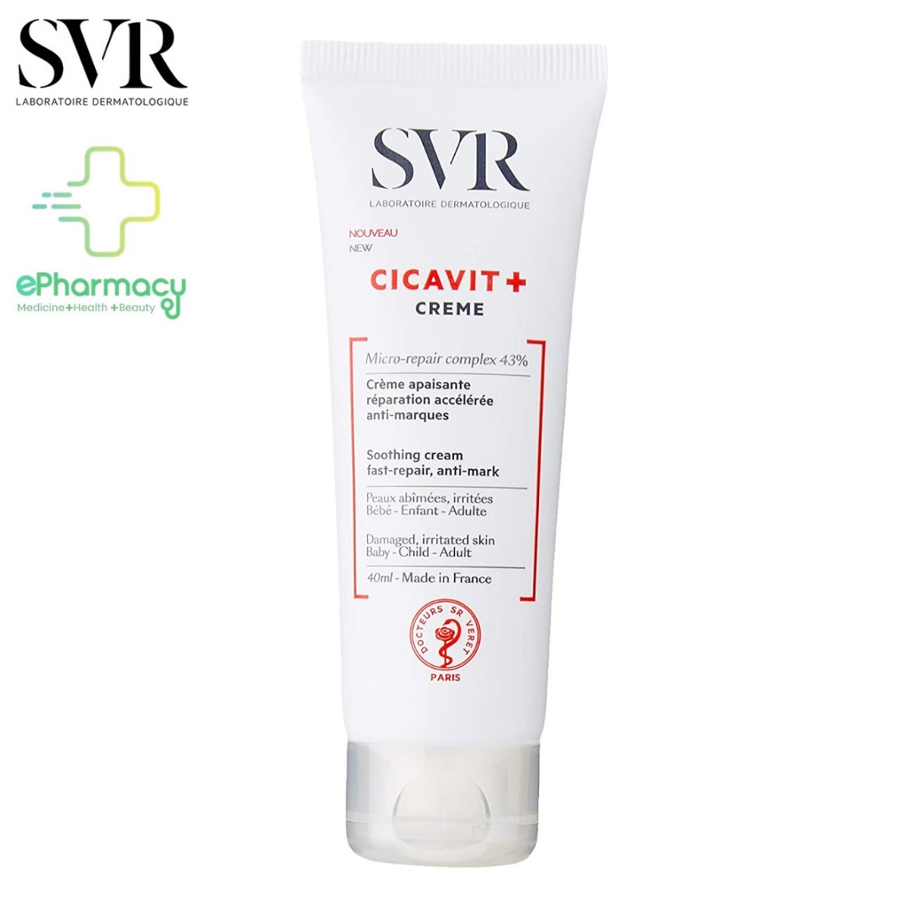 Kem dưỡng SVR Cicavit + Crème 40ml làm dịu da bị nứt nẻ, mẩn đỏ