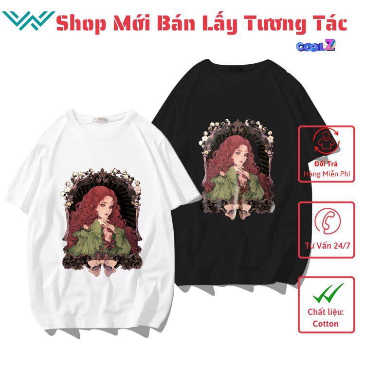 Áo thun tay lỡ.Hình Công Chúa.CoolZ phông Unisex nam nữ Cotton oversize form rộng CZ314