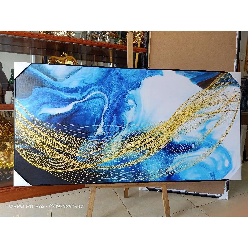 Tranh in canvas trừu tượng 40x120 giá kèm khung