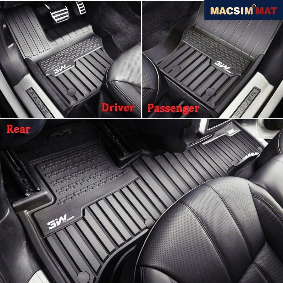 Thảm lót sàn ô tô LANDROVER VELAR 2016 - đến nay Nhãn hiệu Macsim 3W chất liệu nhựa TPE đúc khuôn cao cấp - màu đen