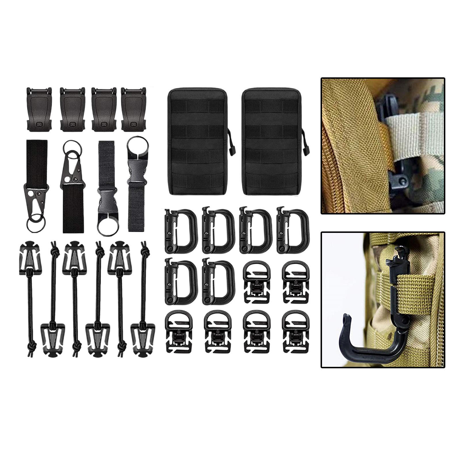 Attachments for Molle Backpack Backpack Vest Belt with Zippered Pouch