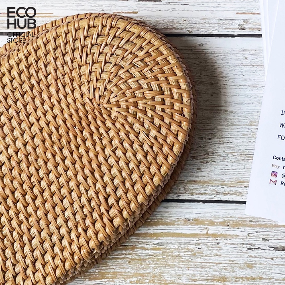 Khay mây đan thủ công hình bầu dục đựng hoa quả, đồ ăn, decor, không bị mốc tiện dụng sang trọng.