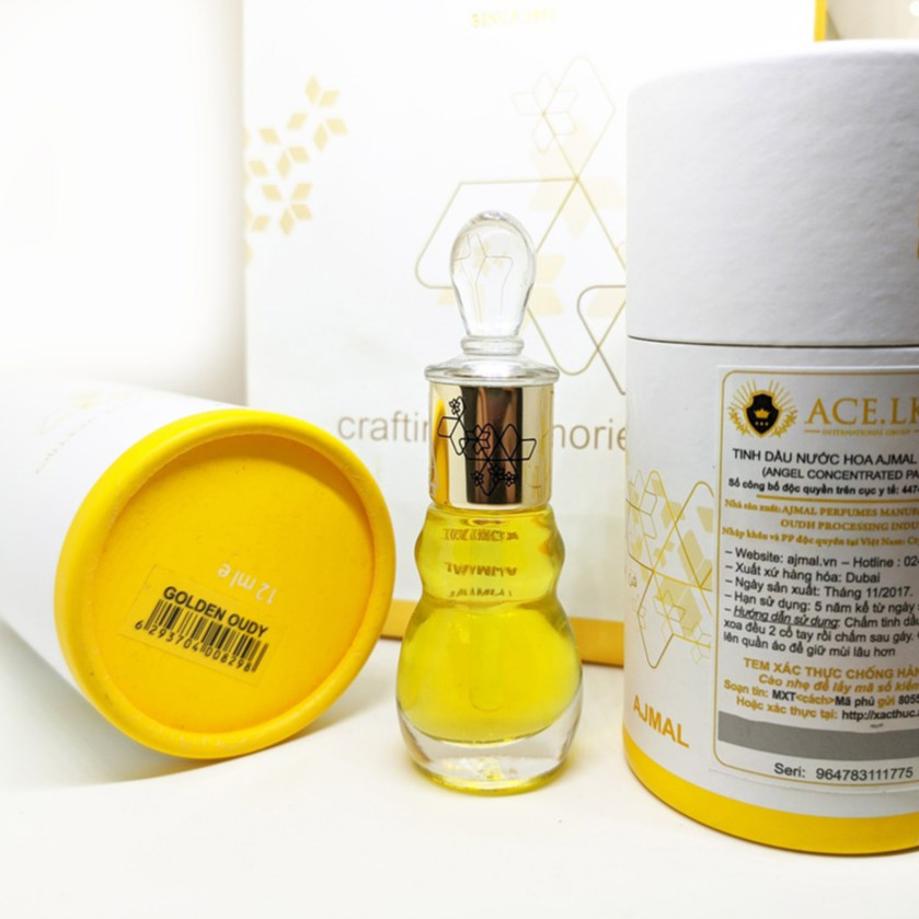 Tinh Dầu Nước Hoa Ajmal Dubai Golden Oudy Chính Hãng - ANGEL CONCENTRATED PARFUME 12ml