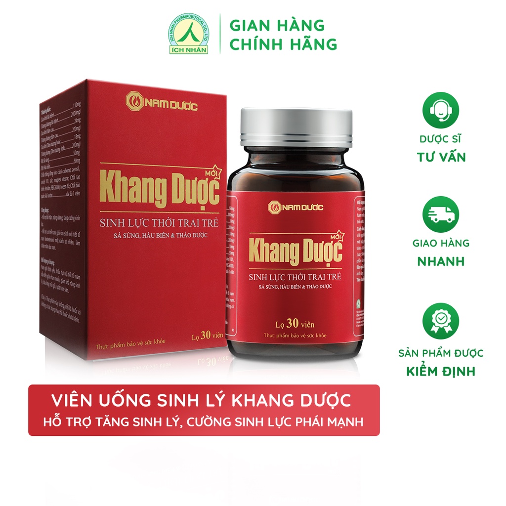 Khang Dược - Viên uống tăng cường sinh lý nam, tăng khả năng sản sinh testosterone