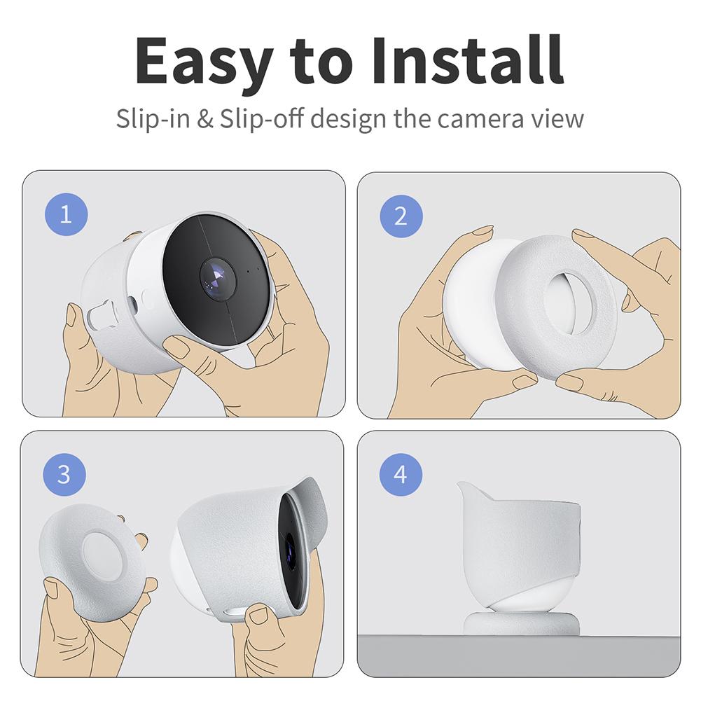 Vỏ bảo vệ silicon chống thấm nước 2022 cho Google Nest Cam Camera an ninh Vỏ máy ảnh chống bụi