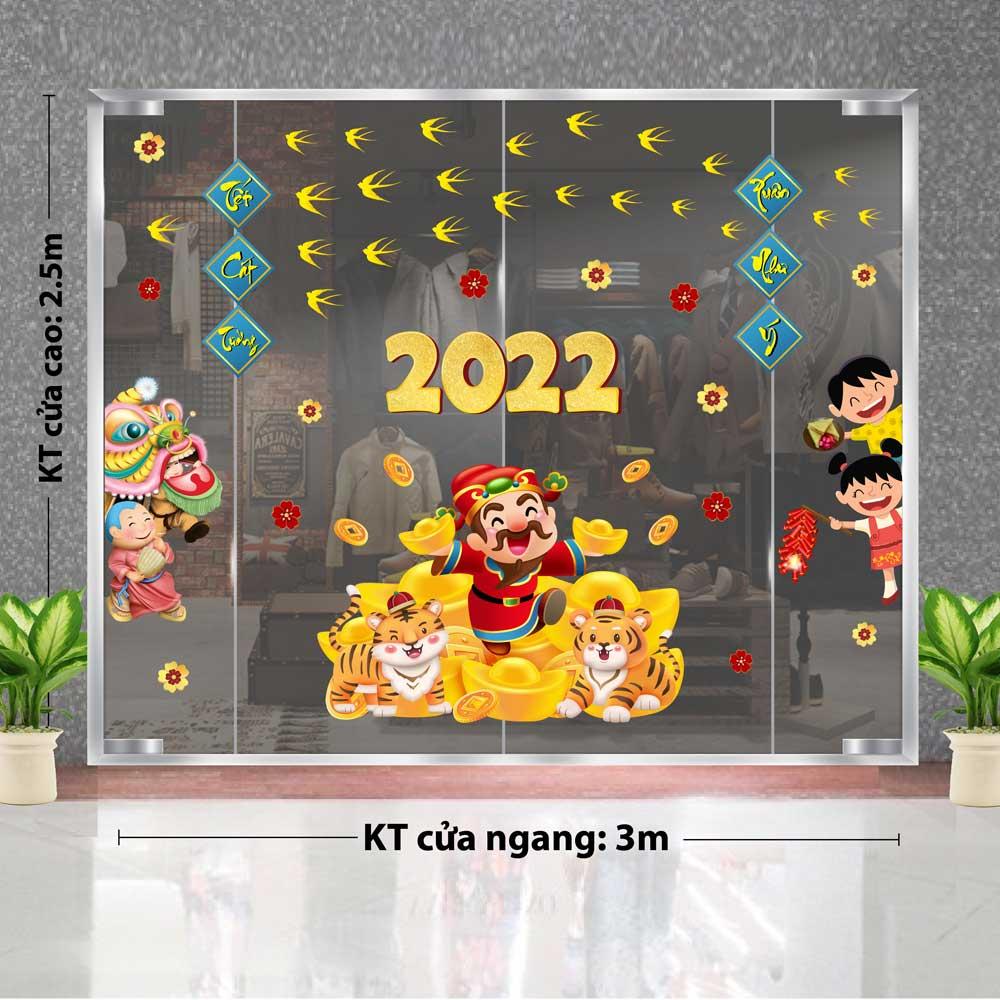 DECAL TRANG TRÍ TẾT NGUYÊN ĐÁN 2022 COMBO SỐ 16