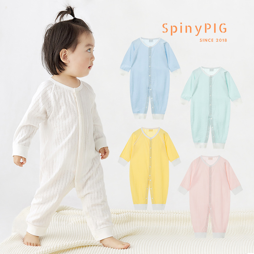 Hình ảnh Bộ body dài tay sơ sinh 0-2 tuổi 100% cotton thoáng khí nhiều màu cho bé trai bé gái