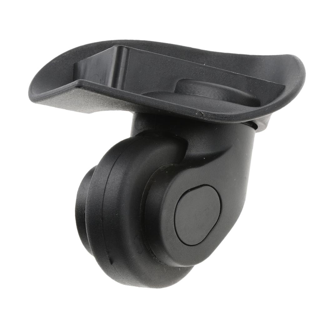 2 Pieces/Set Swivel Mute Wheels for Replacement Luggage Casters DIY Black