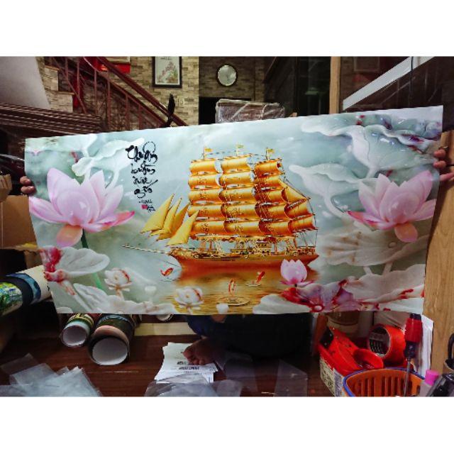 Tranh dán tường HD Thuận Buồm Xuôi Gió HUD0065 kim sa