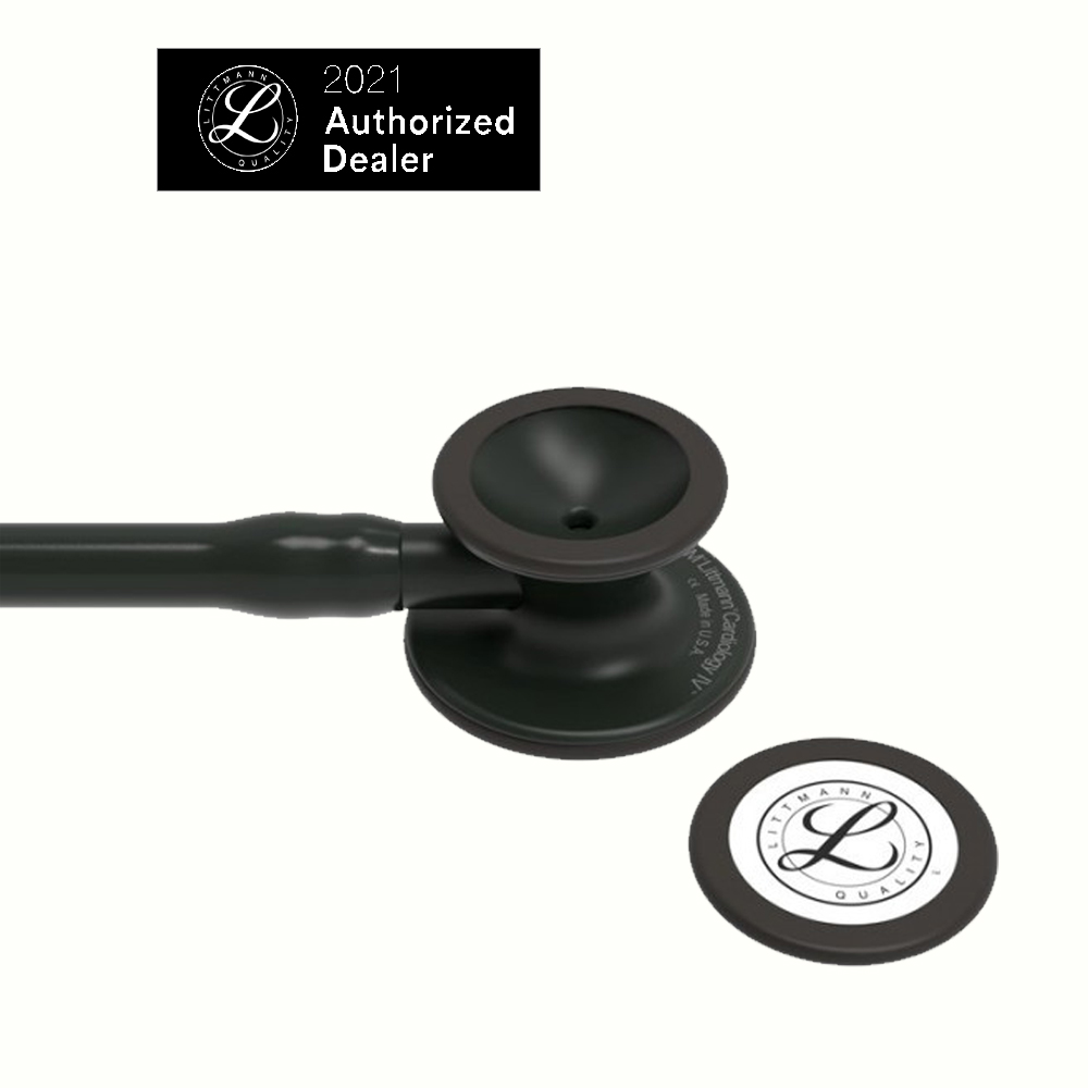 Ống nghe y tế 3M Littmann Cardiology IV, mặt nghe màu đen, dây nghe màu đên, 27 inch, 6163