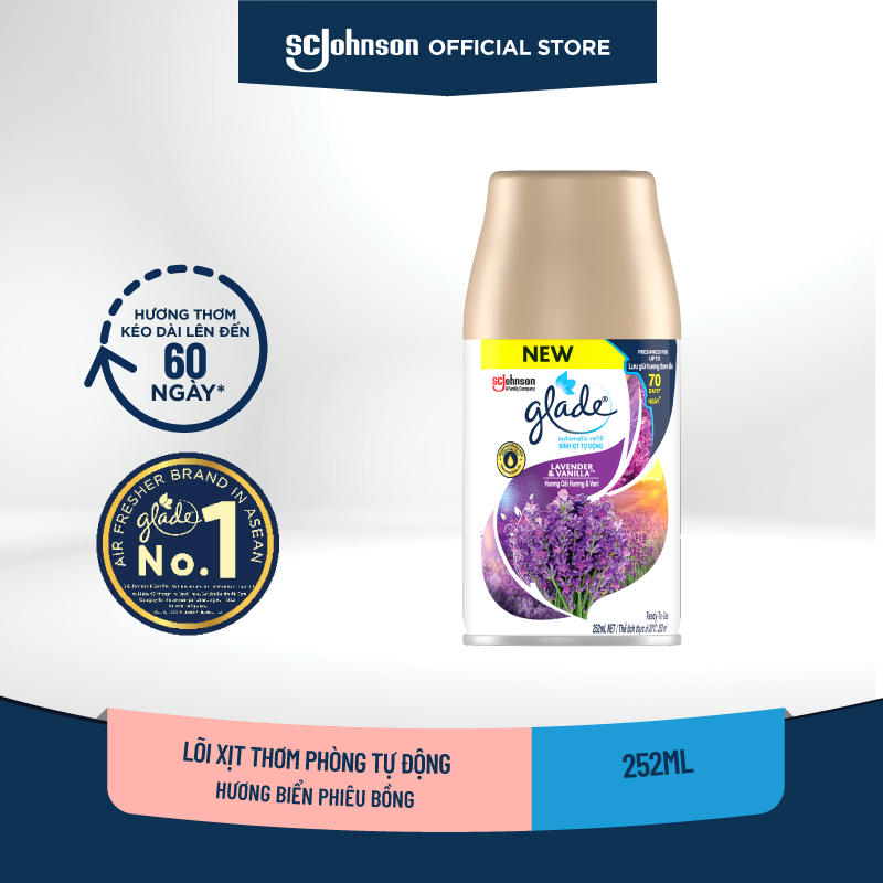 Lõi xịt thơm phòng tự động GLADE  Hương Lavender 252ml
