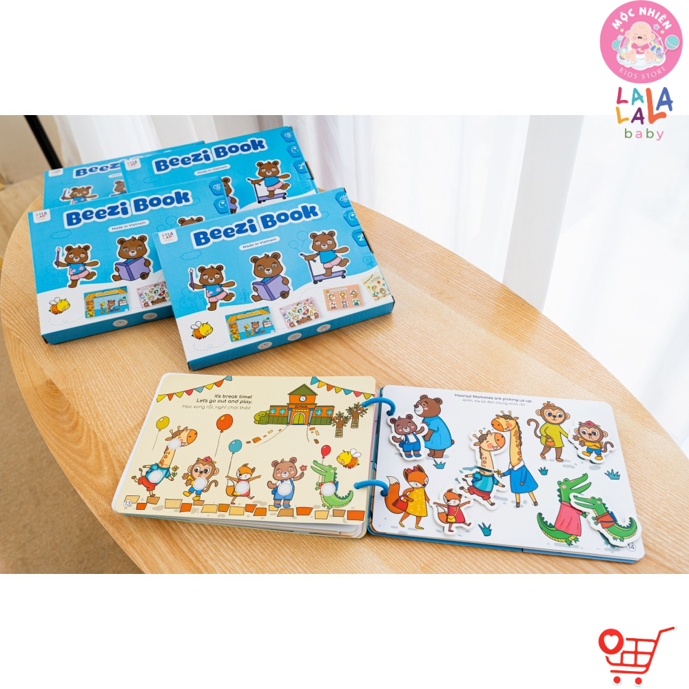 Học liệu bóc dán Busy Book cho bé Lalala Baby nhiều chủ đề đa dạng, song ngữ Anh Việt