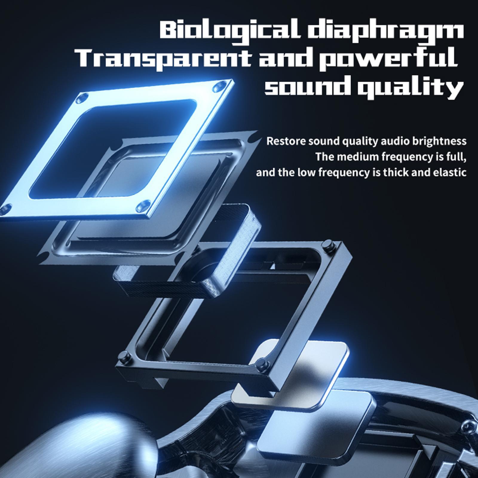 Bluetooth 5.2 Headset Ear Hook Noise Canceling Mic Stereo for Sports Running