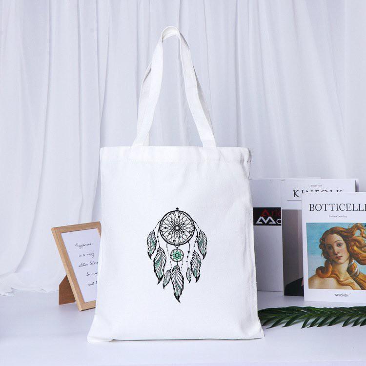 Túi tote vải kaki đựng đồ canvas in hình Dreamcatcher