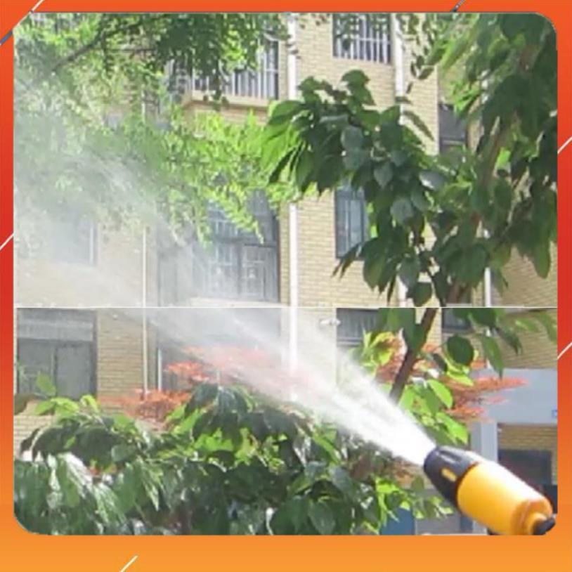 Vòi Xịt️Evoucher Bộ dây vòi xịt nước rửa xe, tưới cây , tăng áp 3 lần, loại 7m, 10m 206319 cút sập,nối đen+ mở chai
