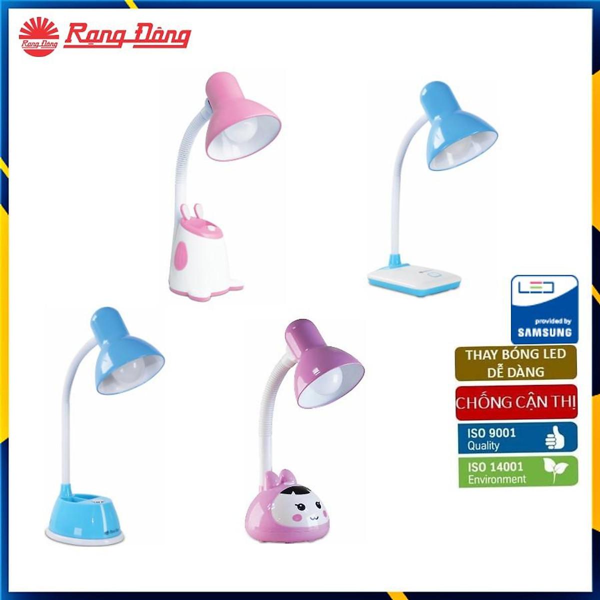 Đèn Bàn Học Chống Cận, Liền Hộp Đựng Bút và Hình Thú Đáng Yêu, Kèm Bóng LED 5W Cắm Điện 220V - RL27 HỒNG