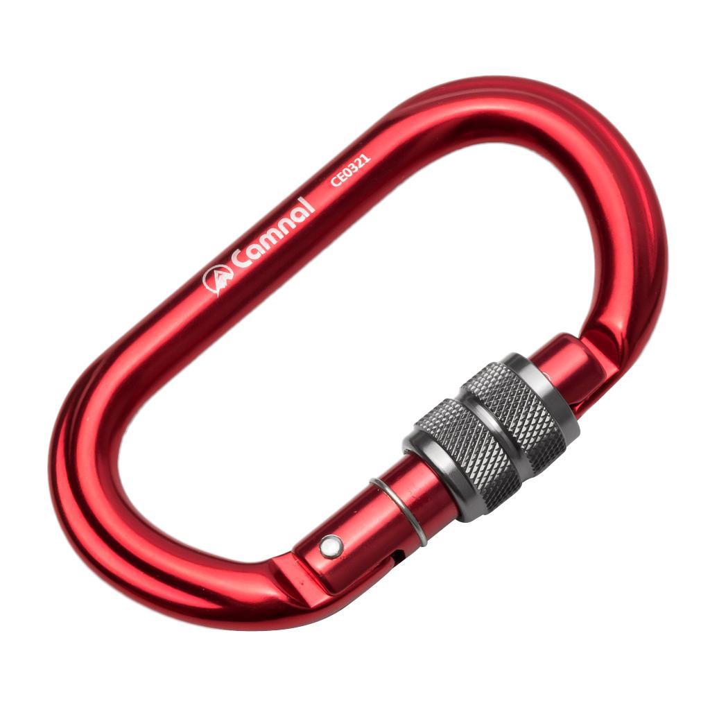 5 Pieces 25KN Aluminum Climbing Rescue Carabiner Screwgate D Type