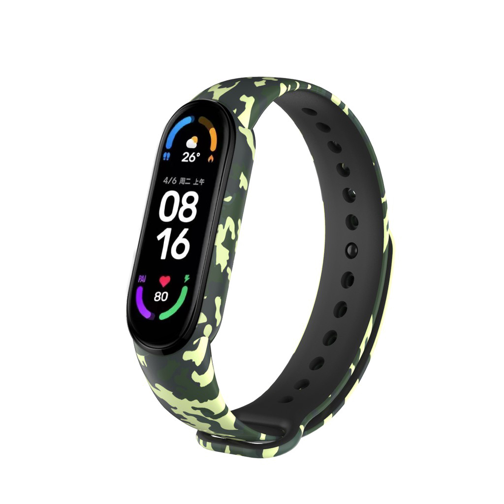 Dây Cao Su Camo Color cho Xiaomi Mi Band 6