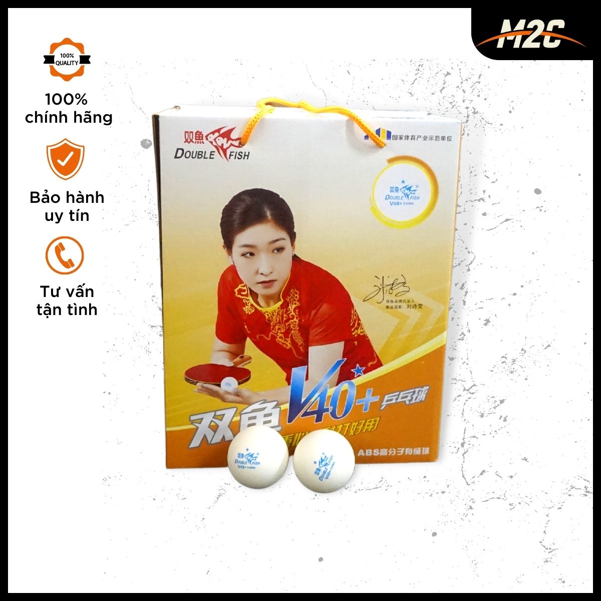 Quả Bóng Bàn Double Fish V40+ 1 Sao Hộp 100 Quả, Bóng Tập Luyện Thi Đấu, Dành Cho Tập Luyện Chuyên Nghiệp Và Bán Chuyên Nghiệp