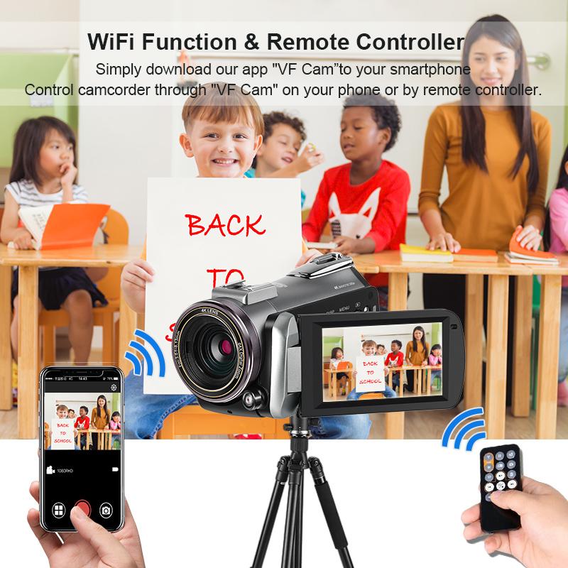 Ordro AZ50 Video Camera quay phim 4K Professional 64x Digital Zoom Zoom IR Night Vlog Camara Filmadora cho video YouTube