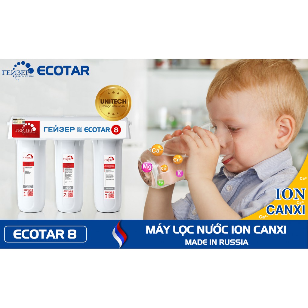 Máy lọc nước gia đình phụ kiện bình lọc nước Nano gerser ecotar 8