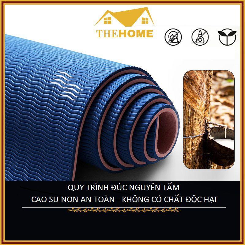 Thảm Tập Yoga 2 Lớp TPE Độ Dày Chuẩn 8mm (KÈM TÚI ĐỰNG), Thảm Tập Gym Chống Trơn Trượt Và Không Thấm Mồ Hôi Cao Cấp.